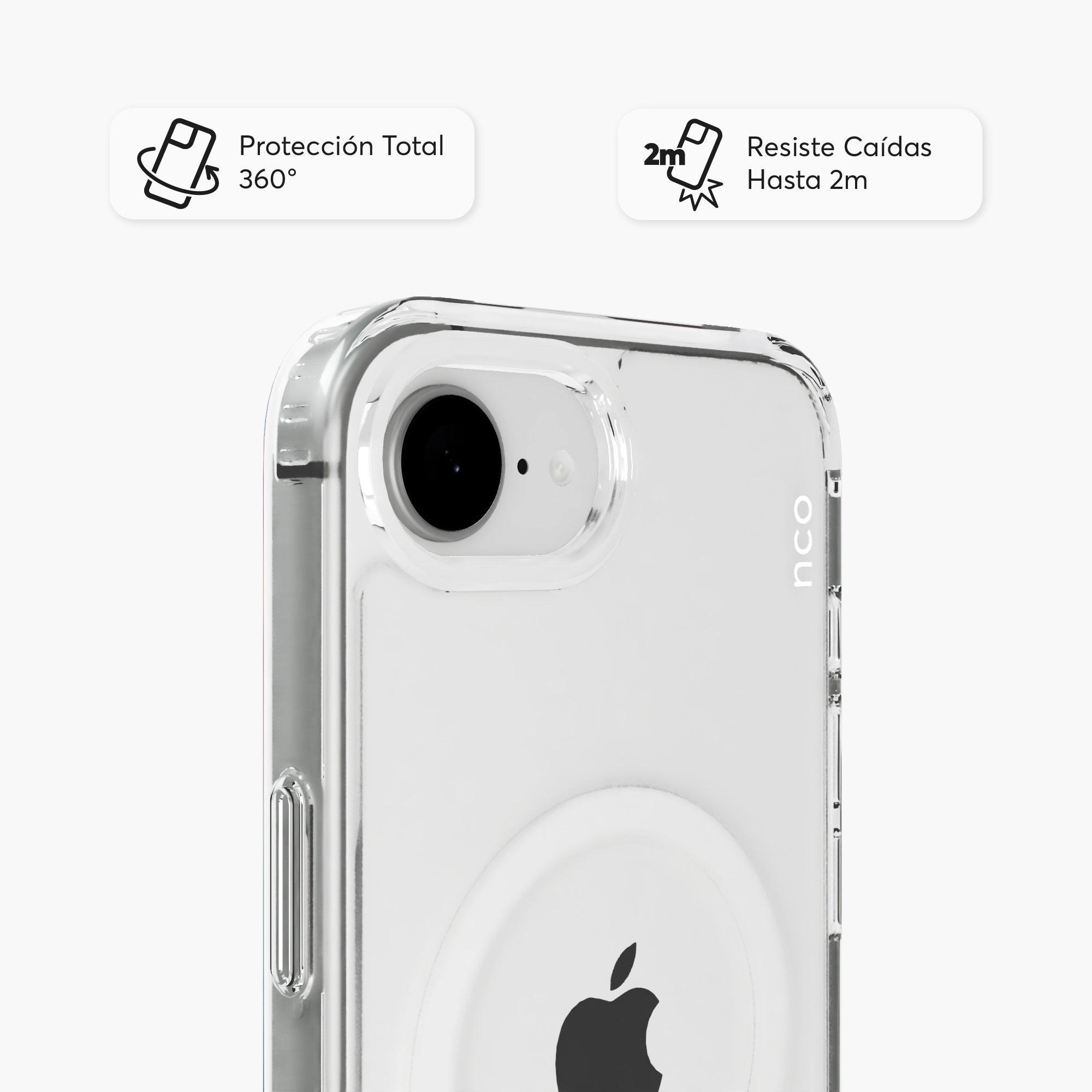 SafeCase Clear para iPhone 16e Compatible con MagSafe
