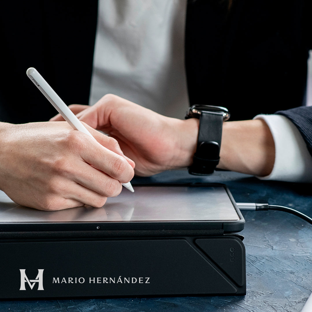 Correa de cuero negro Mario Hernández para Apple Watch
