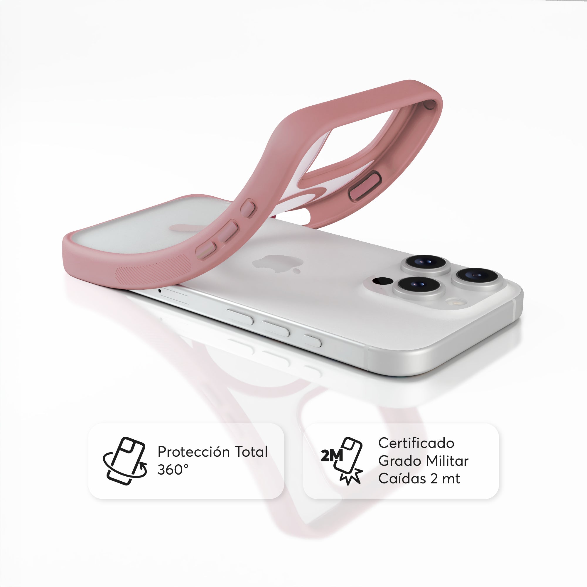 SafeCase Lite Rosa Compatible con MagSafe para iPhone 16 Series