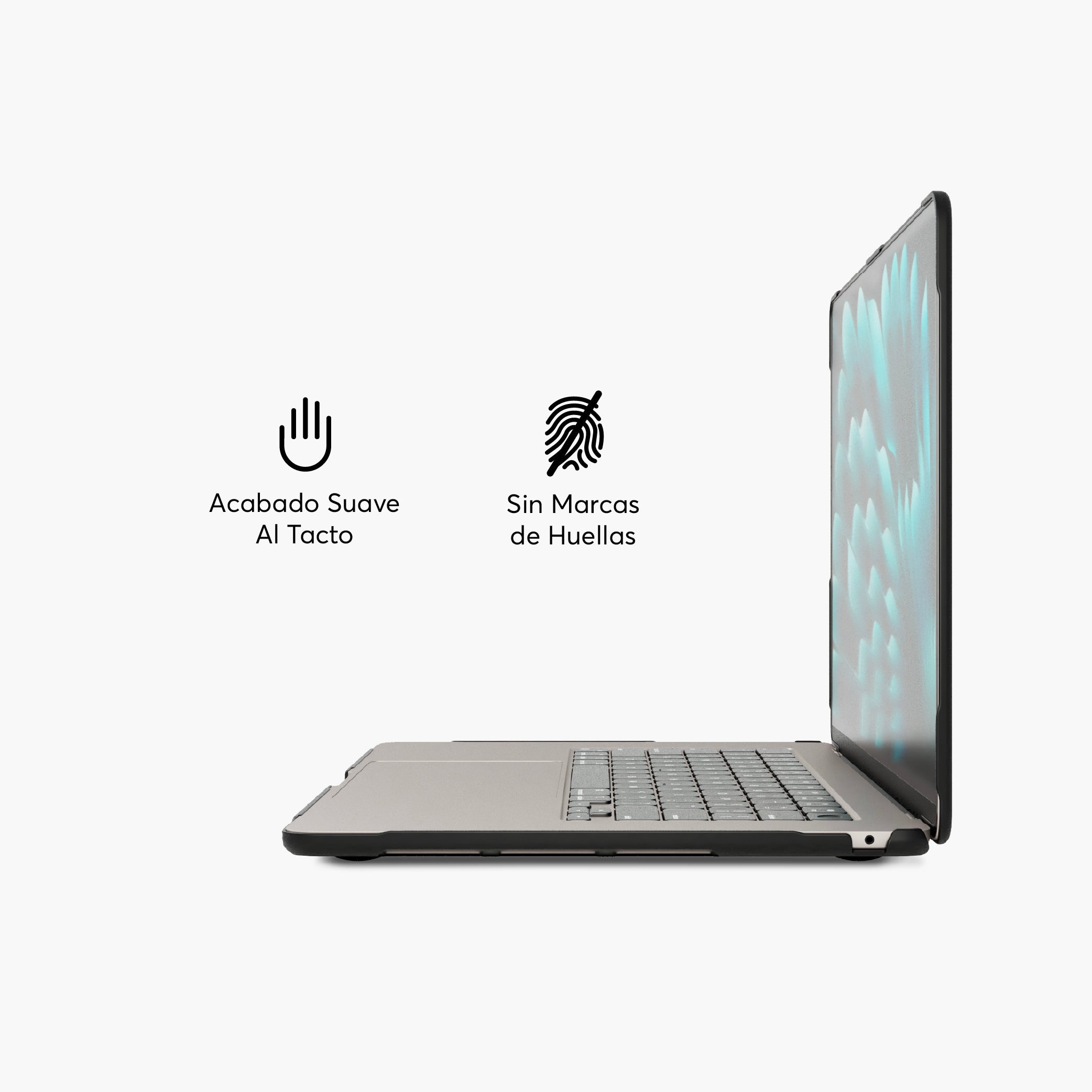 HardCase Shock para MacBook Air 15.3-inch 2023 M2 Chip Lateral Color Negro