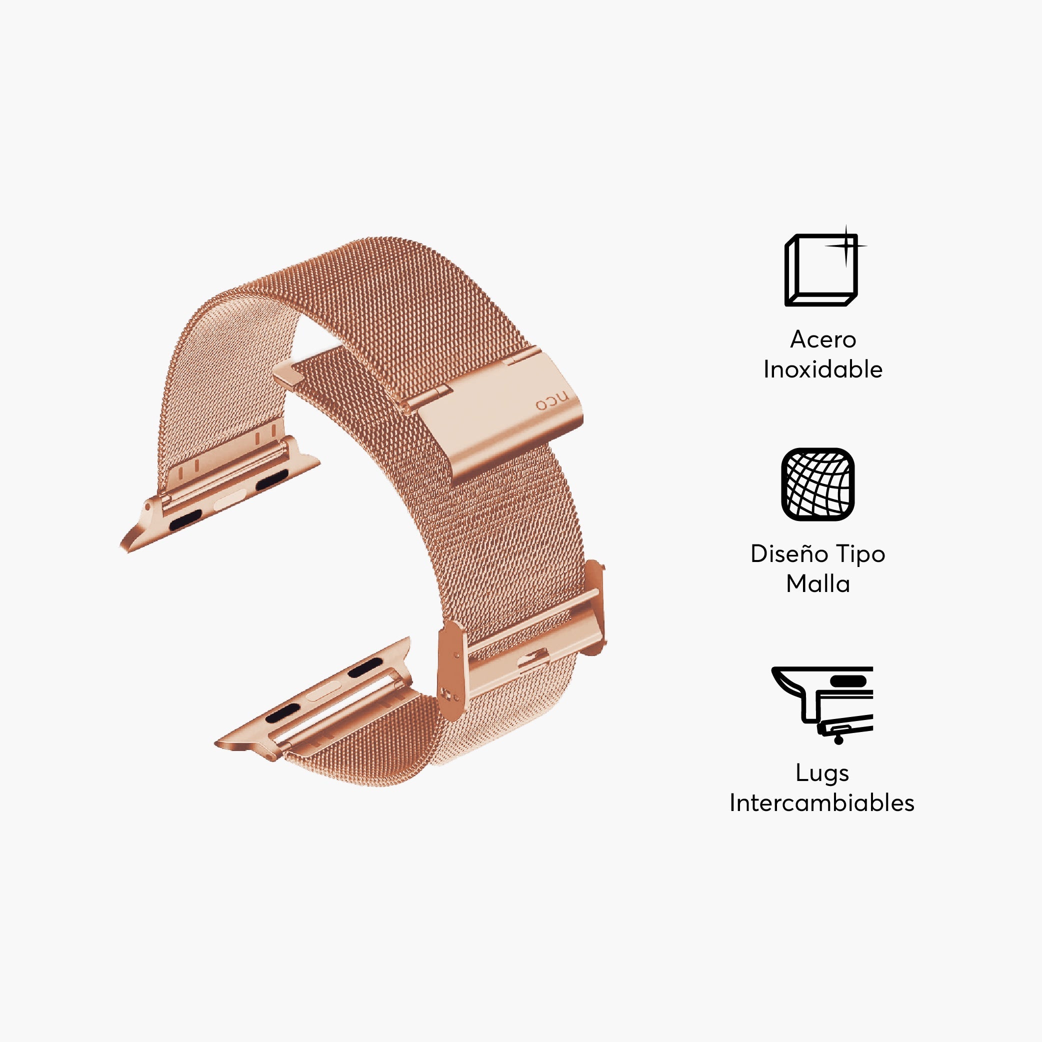 Correa de acero dorada para Apple Watch
