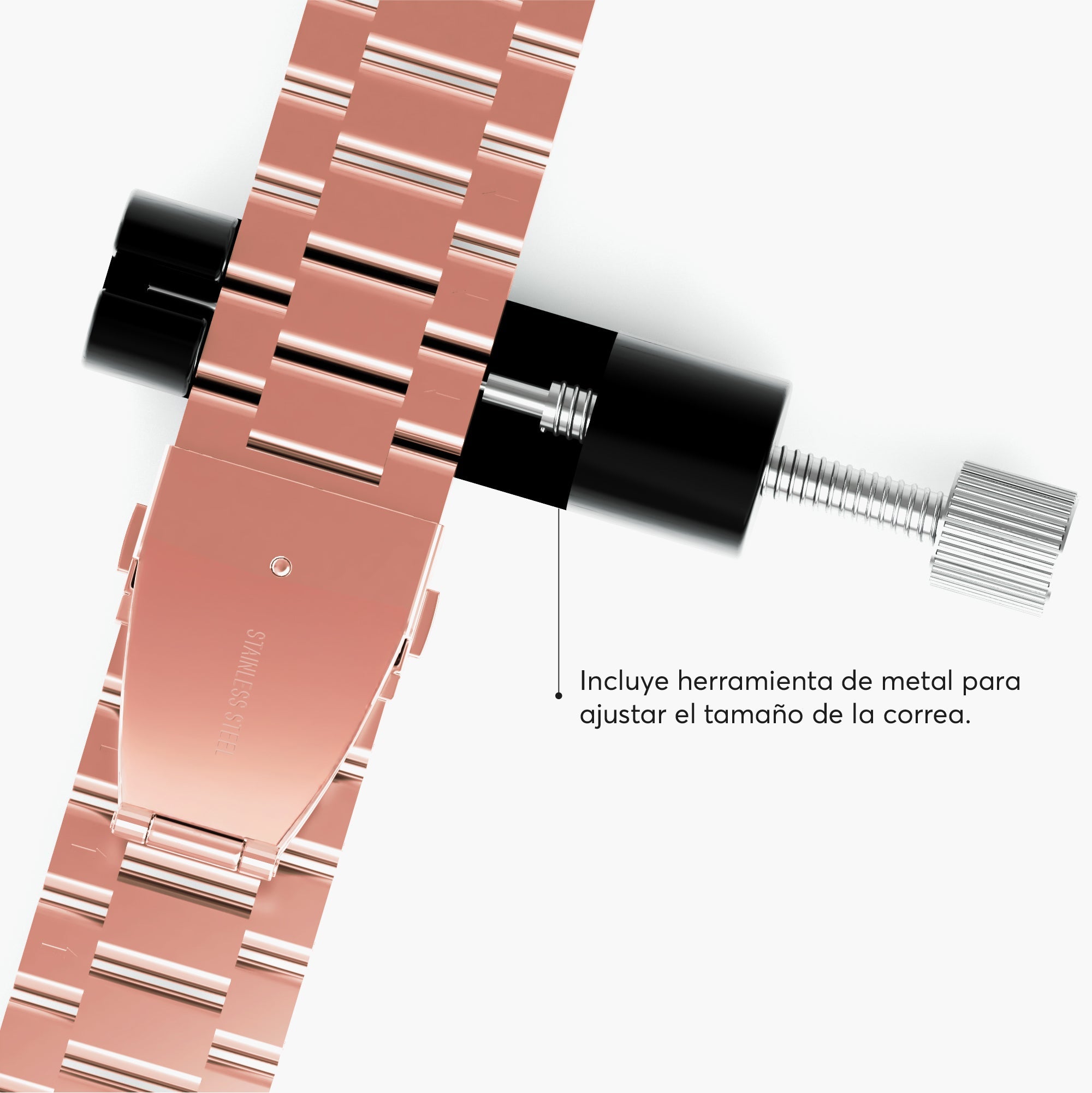 Correa de acero oro rosa ClassicLoop para Apple Watch