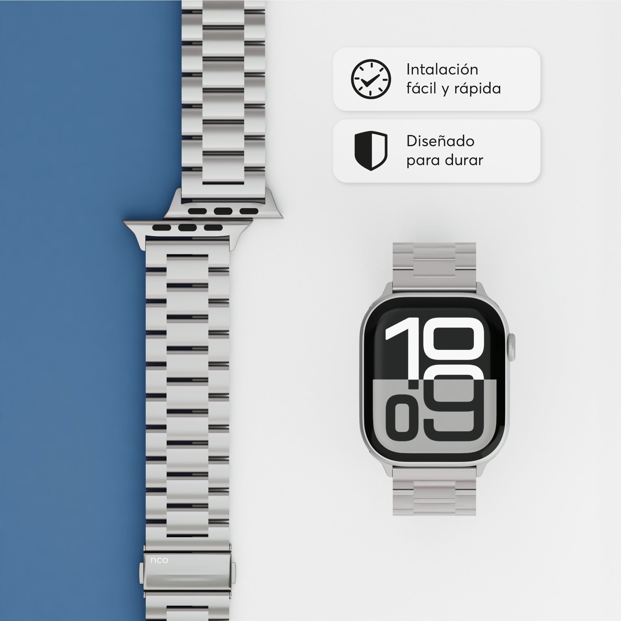 Correa de acero Plateada ClassicLoop para Apple Watch