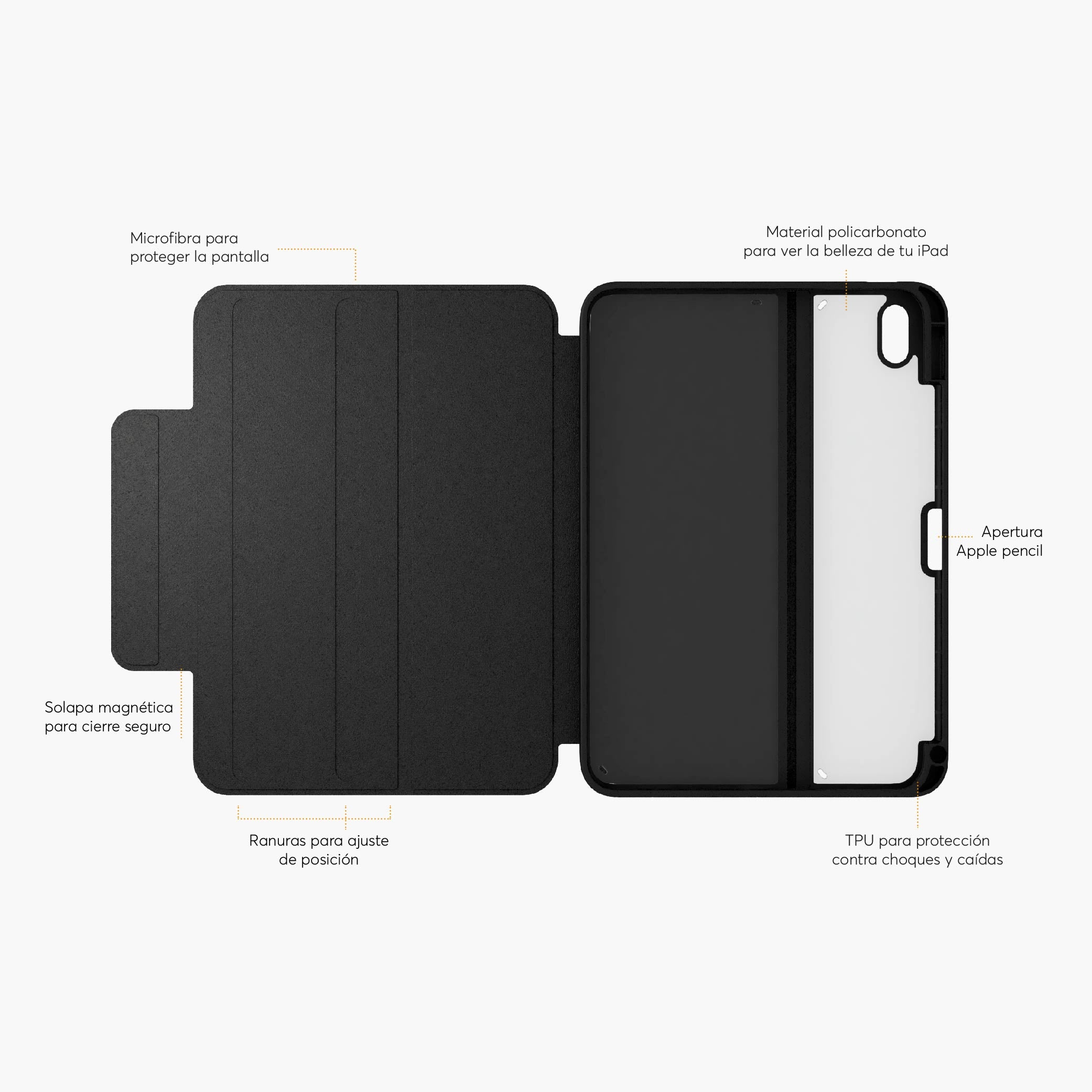 SafeCase Click Royal Black para iPad (M2, M4)