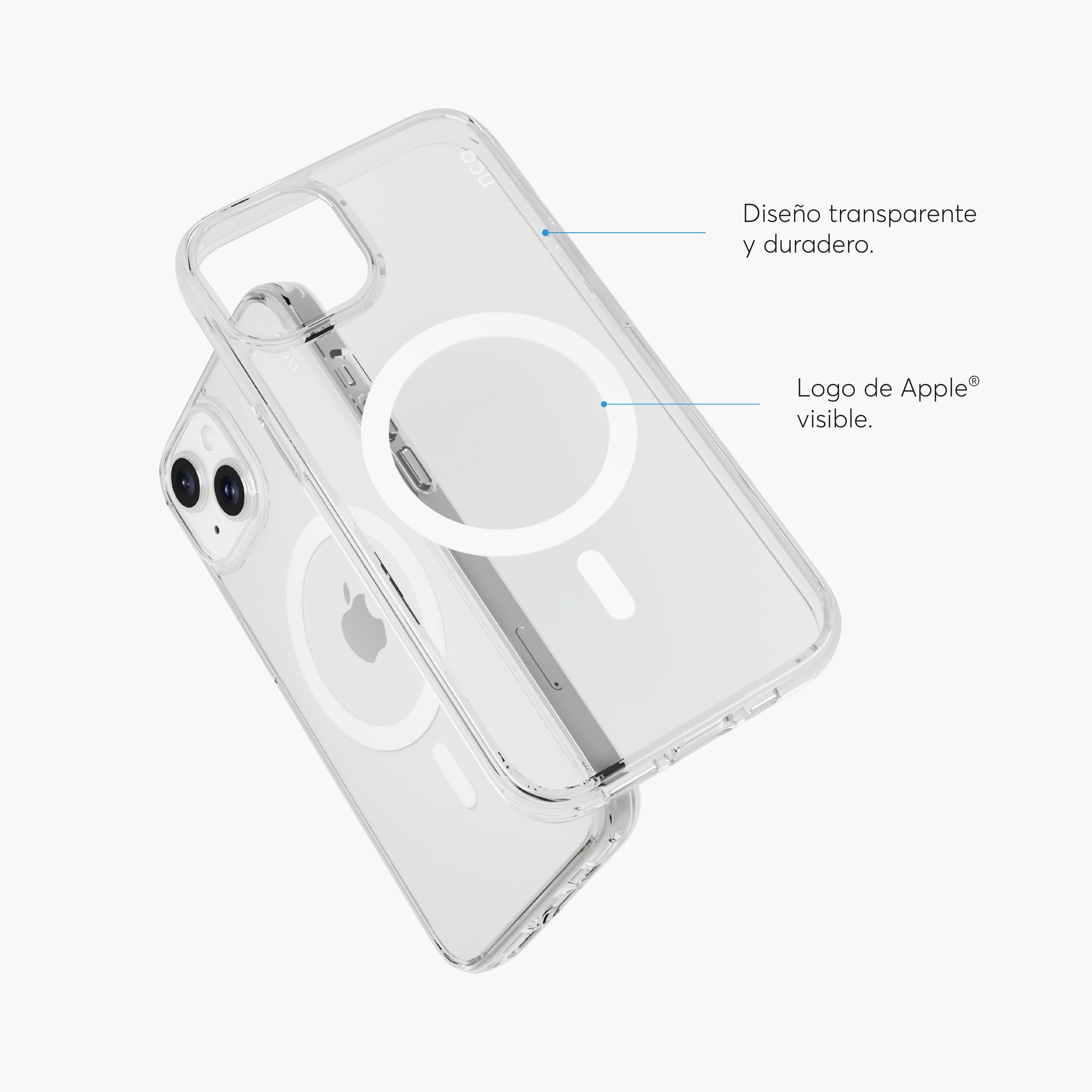 SafeCase Clear para iPhone 14 & 13 Compatible con MagSafe