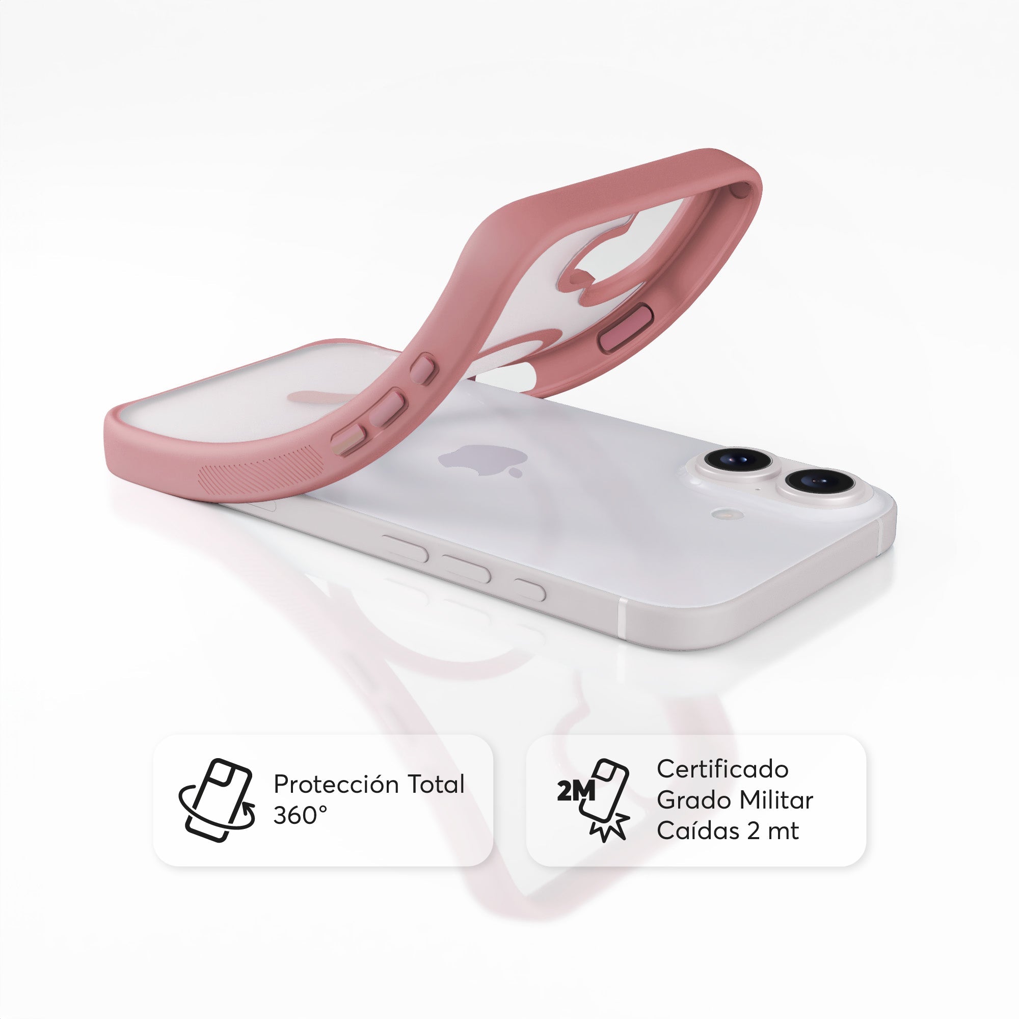 SafeCase Lite Rosa Compatible con MagSafe para iPhone 16 Series